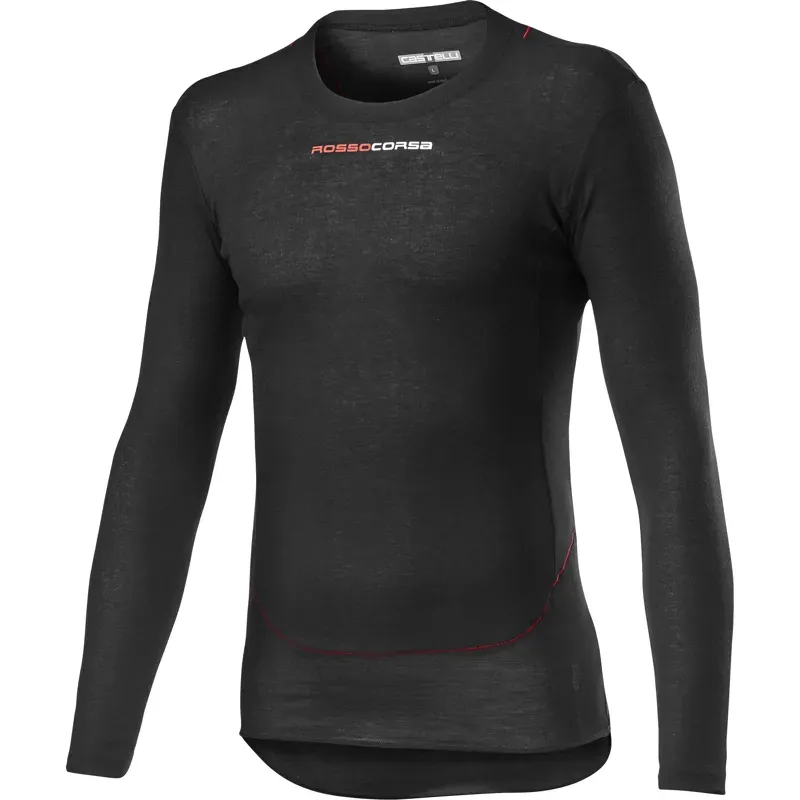 Castelli Prosecco Tech Mens Long Sleeve Base Layer in Black