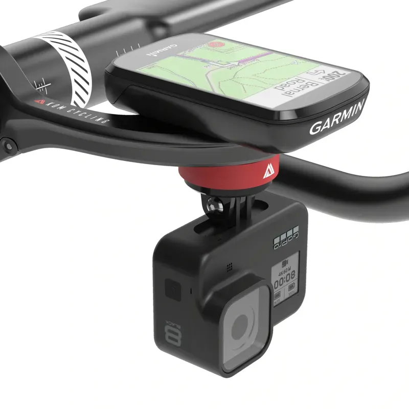 Kom Cycling CM06 Universal Garmin/Wahoo + GoPro Comp. Mount in Black-6