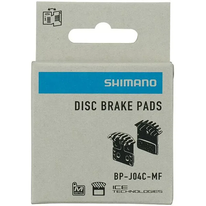 Shimano Spares BRBX J04C Metal Pad and Spring with Fin in Metal Black-2