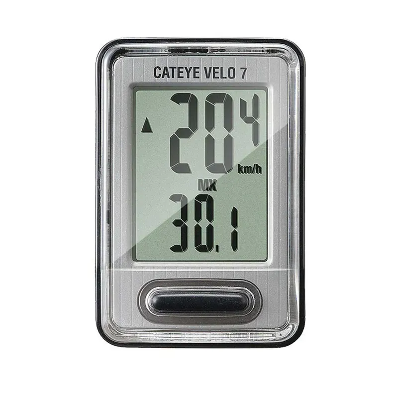 Cateye Velo 7 Wired Computer In Grey