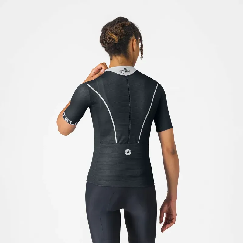 Castelli Anima Flow Women's Jersey in Black/White-1