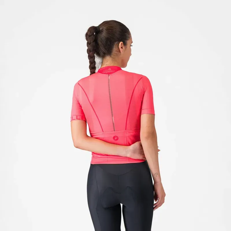 Castelli Anima Flow Women's Jersey in Rosa Giro/Mango Mojito-1