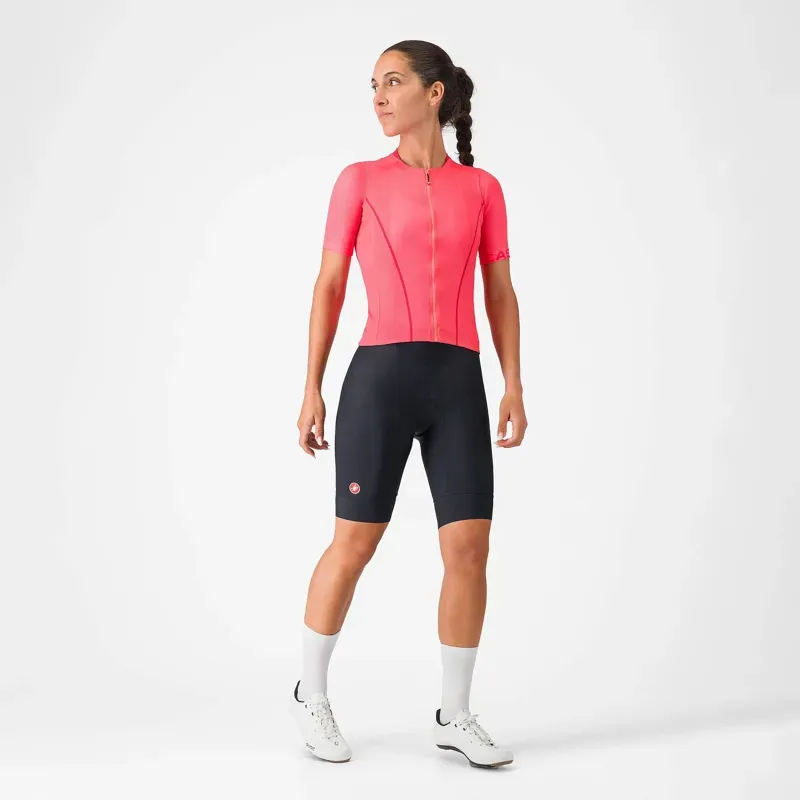 Castelli Anima Flow Women's Jersey in Rosa Giro/Mango Mojito-5