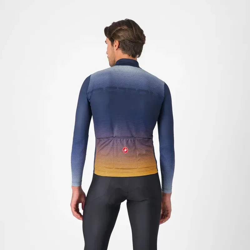 Castelli Apice Thermal Jersey in Belgian Blue/Vivid Orange/Winter Sky-1