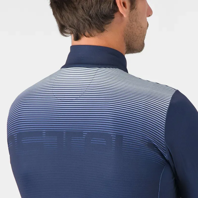 Castelli Apice Thermal Jersey in Belgian Blue/Vivid Orange/Winter Sky-3