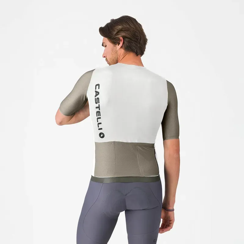 Castelli Corretto Jersey in Ivory/Clay/Black-1