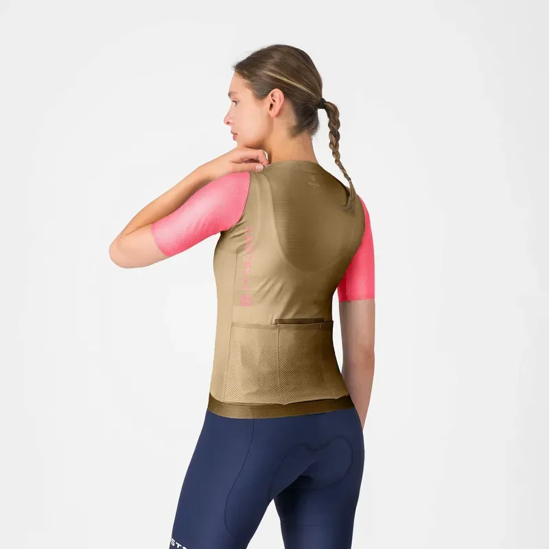 Castelli Corretto Women's Jersey in Elmwood/Rosa Giro-1