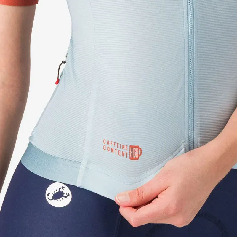 Castelli Corretto Women's Jersey in Winter Sky/Hot Sauce-2