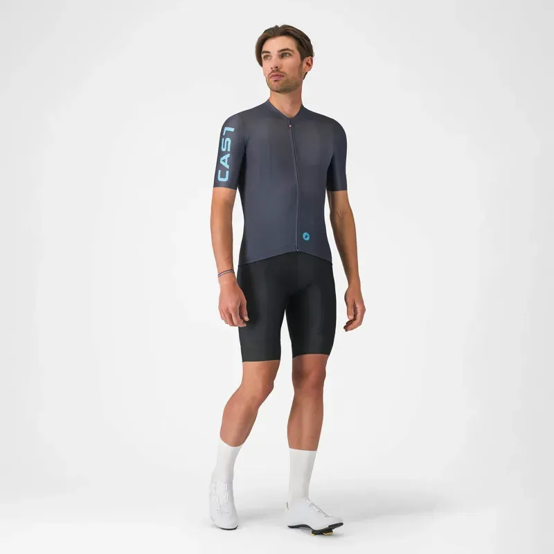 Castelli Entrata Apex Jersey in Twilight Blue/Neon Blue-1