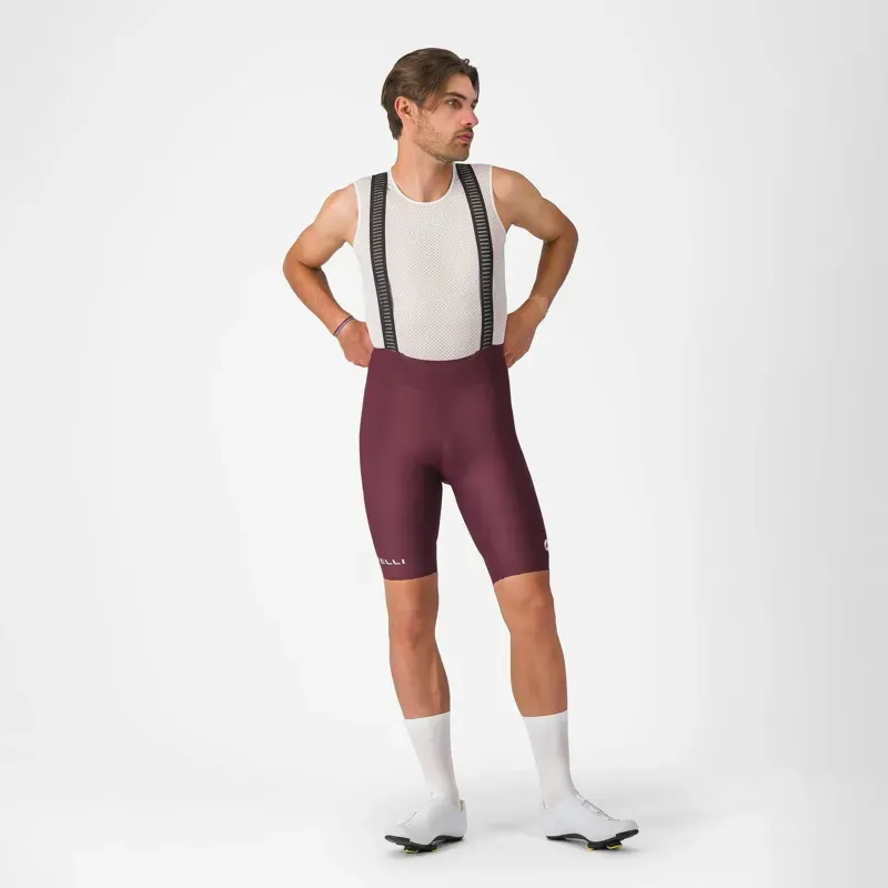 Castelli Espresso 2 Bib Shorts in Deep Bordeaux