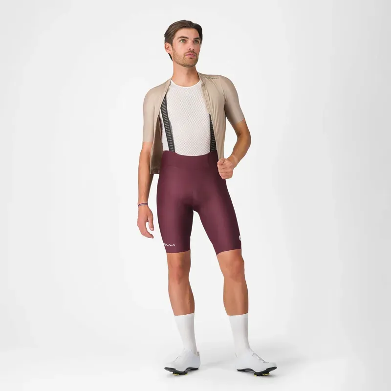 Castelli Espresso 2 Bib Shorts in Deep Bordeaux-2