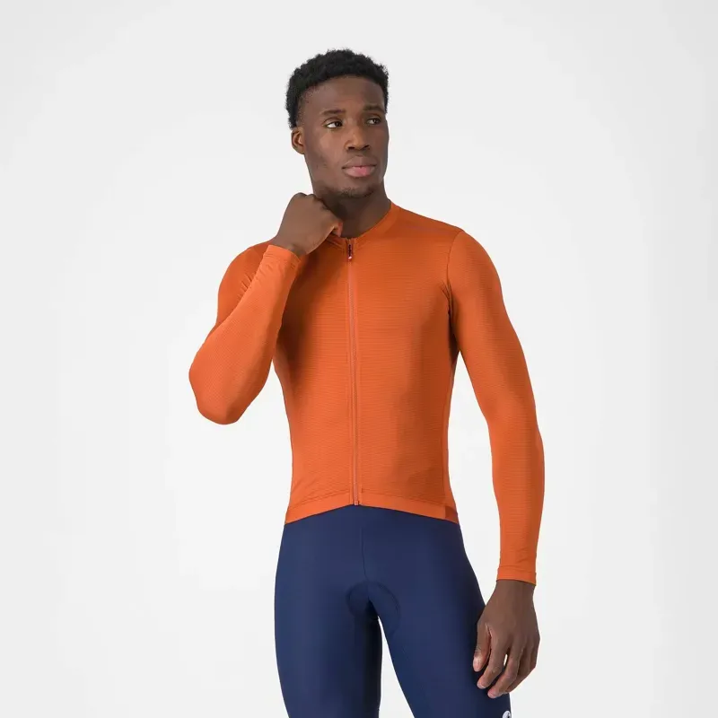 Castelli Espresso 2 Long Sleeve Jersey in Paprika
