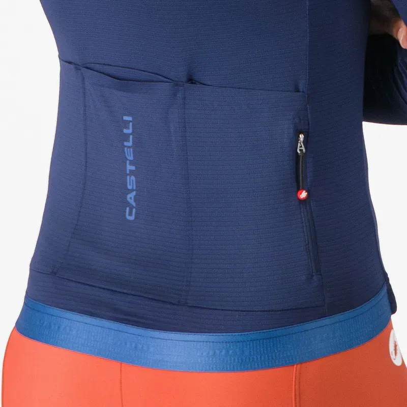 Castelli Espresso 2 Women's Long Sleeve Jersey in Belgian Blue-4