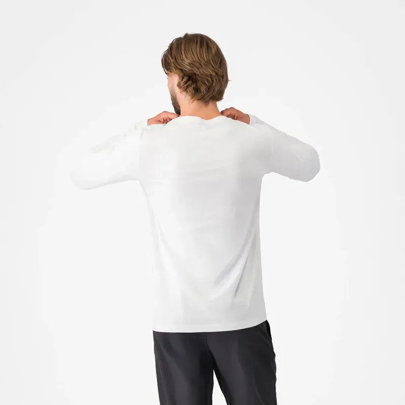 Castelli Sleeve Logo Long Sleeve T-Shirt in White-1