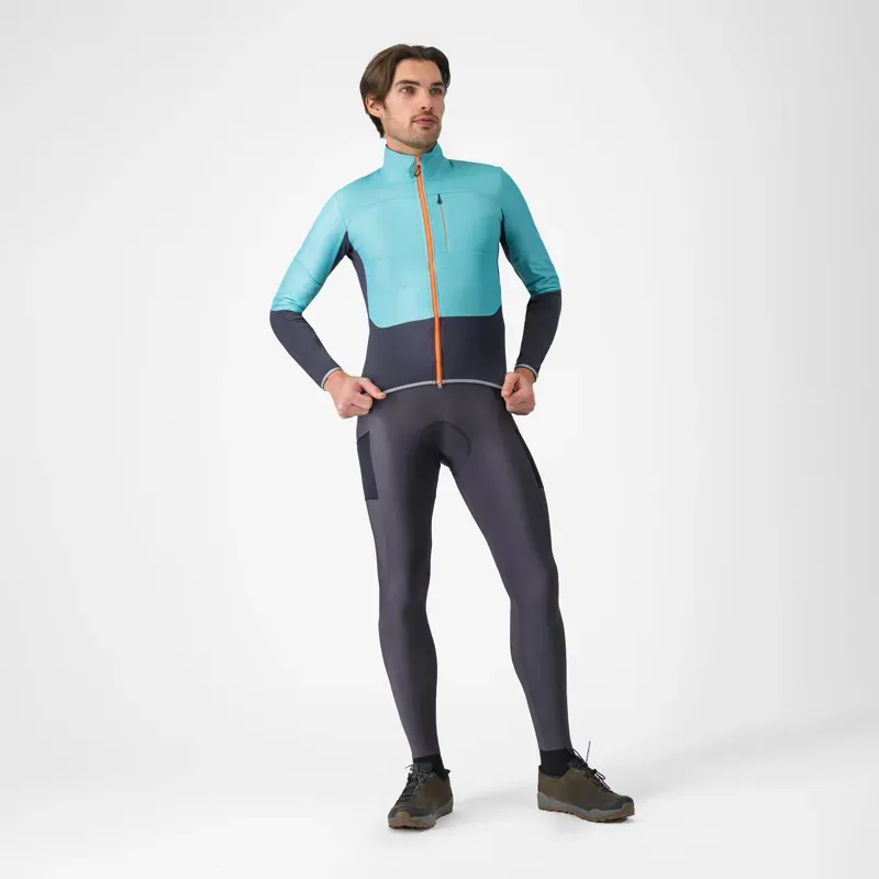 Castelli Unlimited Jacket in Pool Blue/Dark Grey-5
