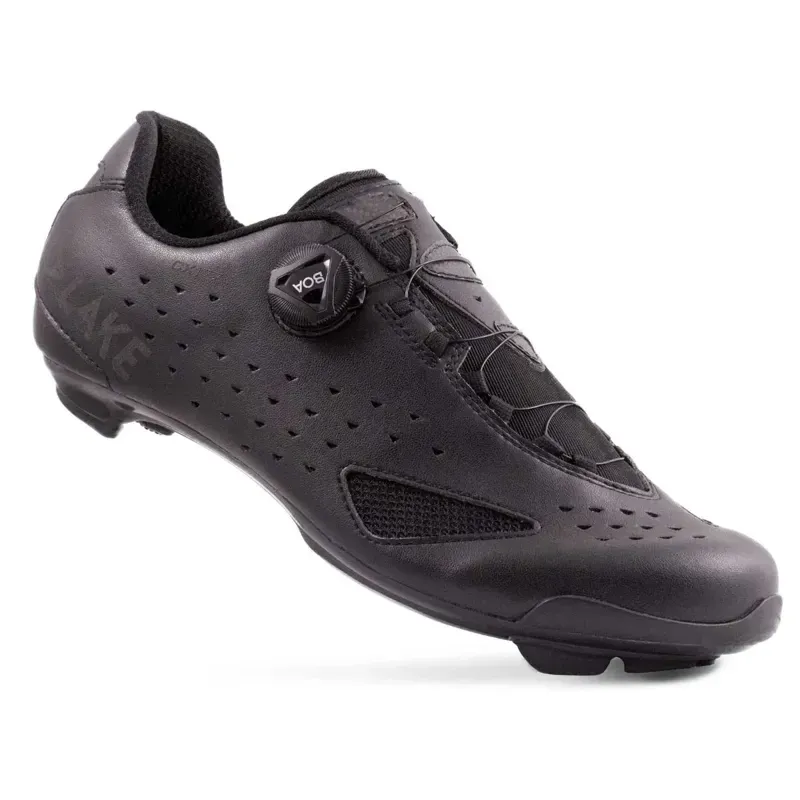 Lake CX177 BOA Wide Road Shoe in Black