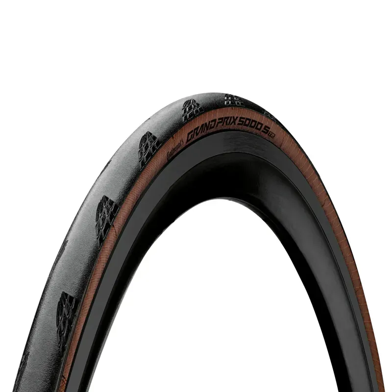 Continental GP 5000 S TR Tubeless Road Tyre in Black/Trans-1