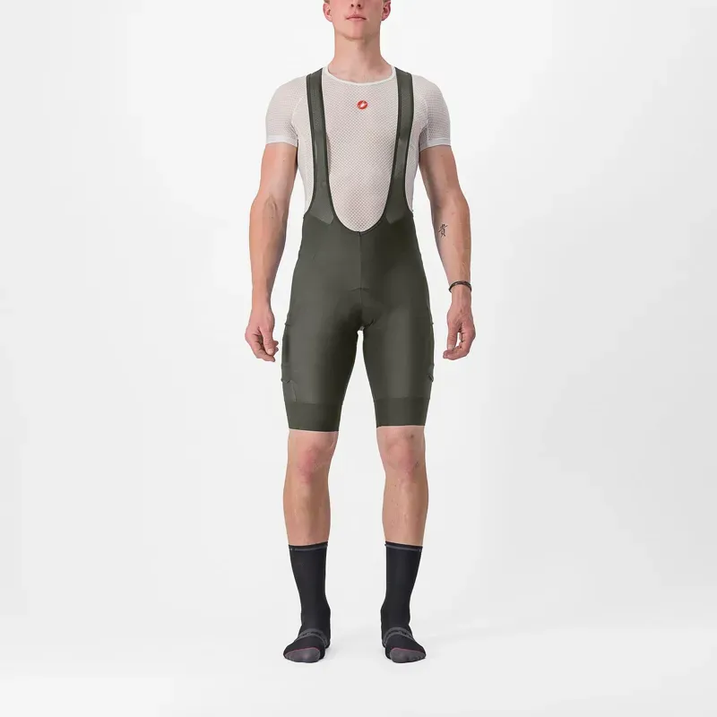 Castelli Unlimited Cargo Bib Shorts in Green