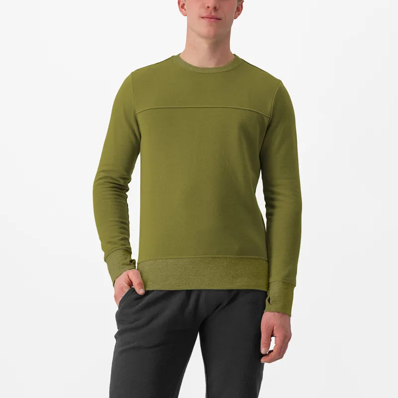 Castelli Logo Sweatshirt in Avocado Green