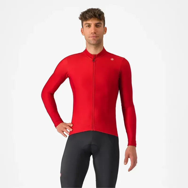 Castelli Espresso Thermal Men's Jersey In Rich Red