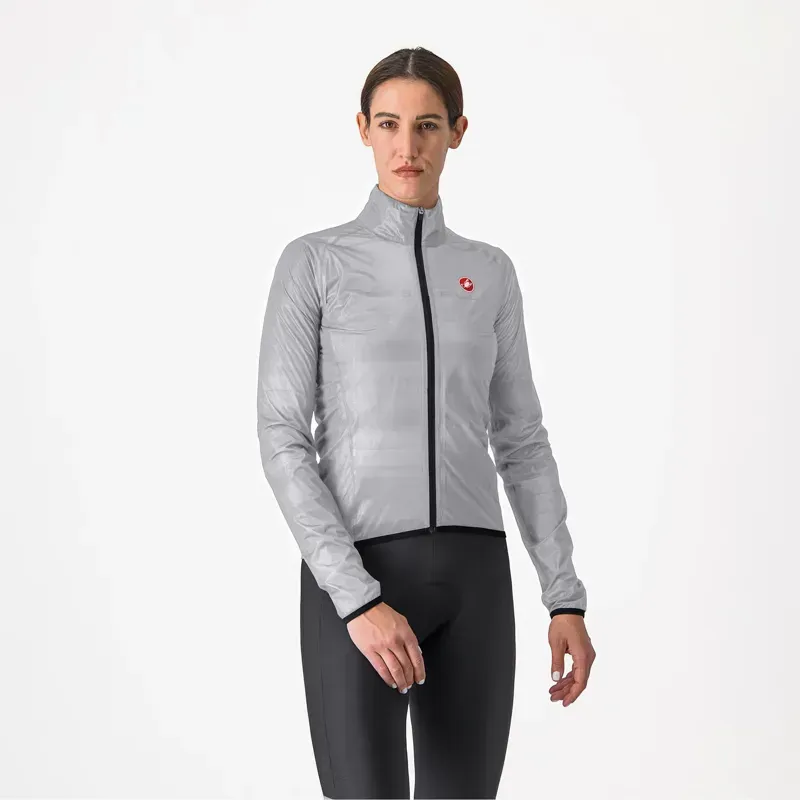 Castelli Squall Shell Women's Jacket In Silver Grey/Black