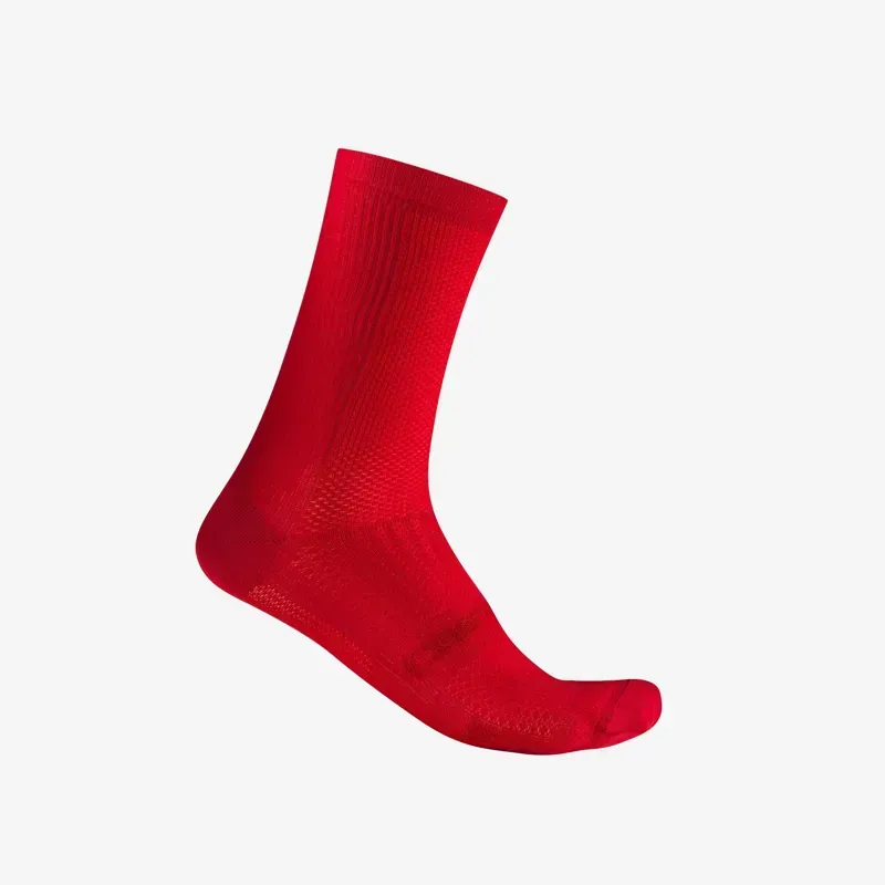 Castelli Espresso 18 Socks in Rich Red