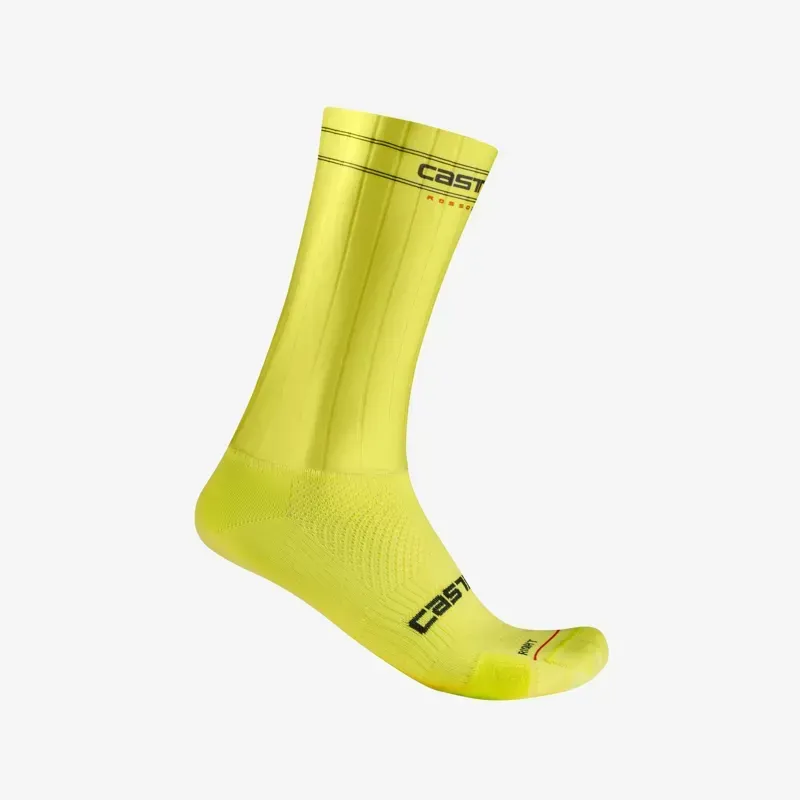 Castelli Fast Feet 3 Socks in Electric Green