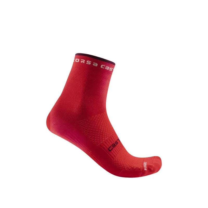 Castelli Rosso Corsa 11 Womens Socks in Hibiscus