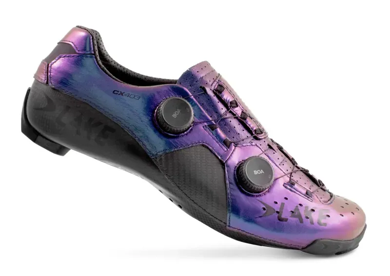 Lake CX403-X Wide Road Cycling Shoes in Chameleon Blue/Black