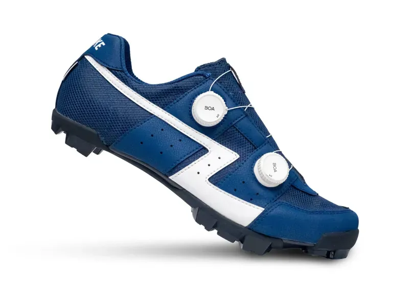 Lake MX30G-X Wide Gravel Shoes in Mesh-Blue/White