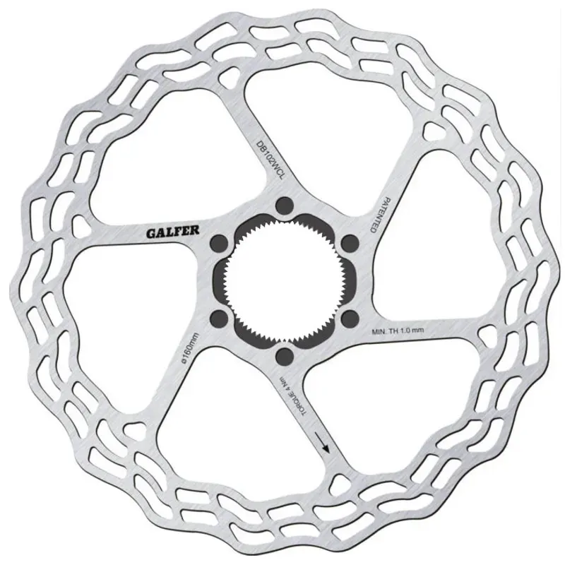 Galfer CL 1.8mm 160mm CL Wave Road Brake Rotor in Black/Silver