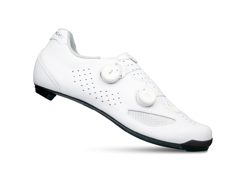 Lake CX239 Road Cycling Shoes in White/White Microfiber