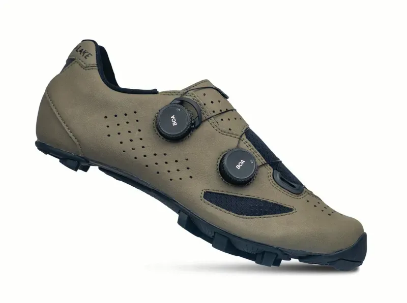 Lake MX239-X Gravel Bike Shoes in Stone/Black Microfiber