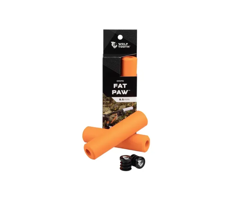 Wolf Tooth Mountain Bike Grips Orange Wolf Tooth Components Lock