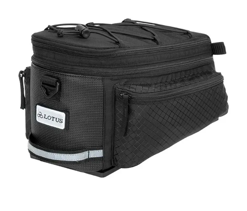 Lotus Bags SH-506D Commuter 6.8/8.7-litre Exp. Rack Top Bag in Black