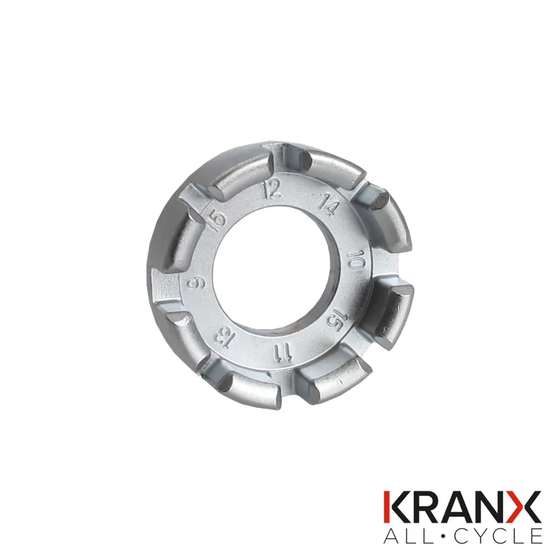Kranx 10-15g Nipple Spoke Wrench in Silver