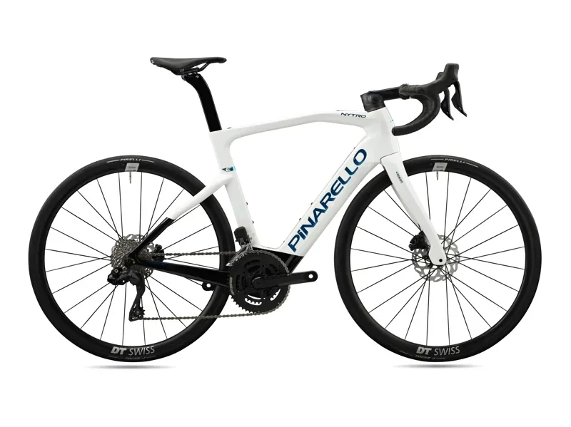 Pinarello Nytro E5 Road 105 Di2 Disc eRoad Bike in Electro White