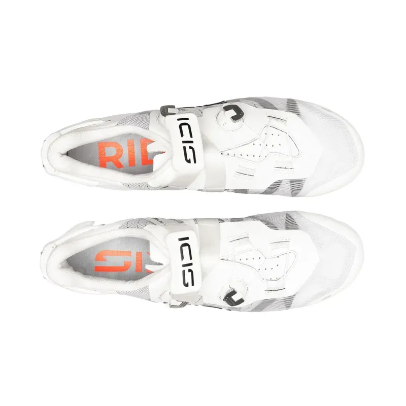 Sidi Wire 3 Monochrome Road Shoes in White-4