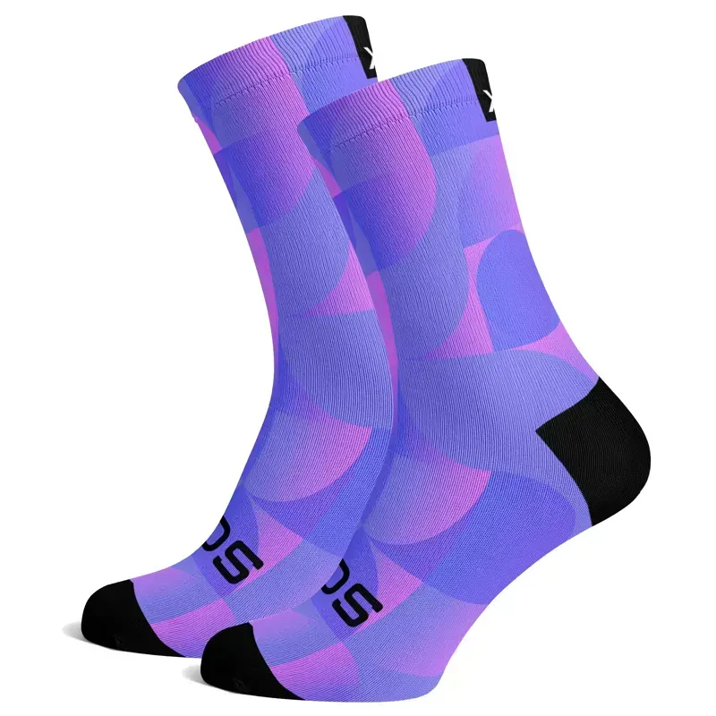 Sox Footwear Solid Premium Crew Socks in Purple